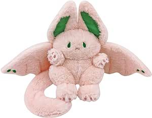 PEACH CAT Cute Bat Bunny Plush Pillow Kawaii Bat Rabbit Stuffed Animal for Kids Pink 20"