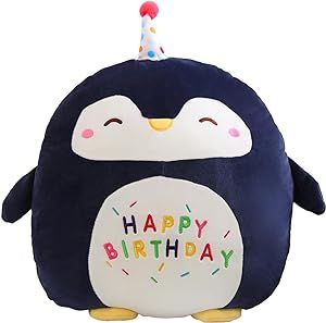 Litence Penguin Plush Cute Penguin Stuffed Animal Soft Happy Birthday Penguin Plushies Pillow Toy Gifts for Boys and Girls Home Decor