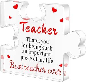 Teacher Gifts for Women Funny Unique Appreciation Gift for Christmas Birthday Novelty Home Keepsake Decor