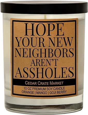New Home Owner Candle for Women Men, Funny Housewarming Gifts for New House, House Warming Gifts for New Place Apartment, Unique Gift for Candle Lover, House Warming Party Decor - Made in USA
