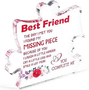 YATOJUZI Gifts for Friends Gifts for Best Friend Unique Friendship Gifts for Women Men Birthday Christmas Gift Acrylic Keepsake Plaque Signs