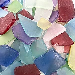 Tumbler Home Sea Glass for Crafts. 24oz Assorted Color Sea Glass Decor. Seaglass Perfect for DIY Sea Glass Jewelry, Earrings, Necklace or Christmas Tree. Beautiful Beach Glass Vase Filler.