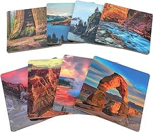 National Parks 8 Piece Coasters for Drinks Home Decor, Coffee Table Decor Drink Coasters